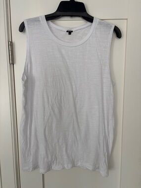 Monrow White Sleeveless Tank Top Sz L